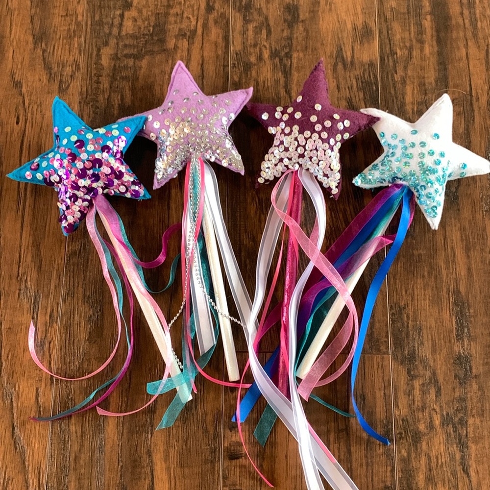 Handcrafted - Set of 4 Fairy and/or Princess Wands